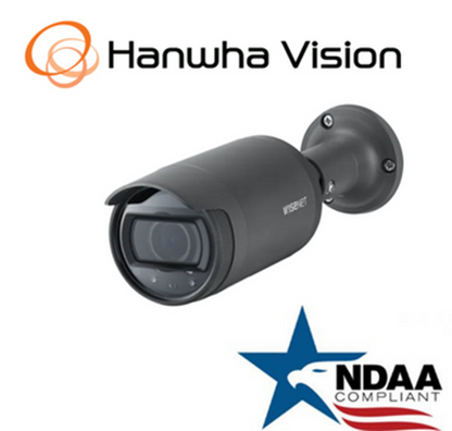 Hanwha bullet camera LNO 6012R outdoor installation view