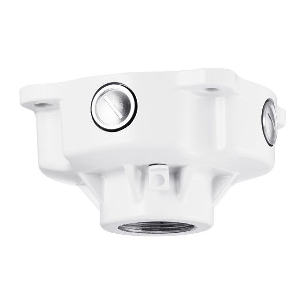 Hanwha Vision accessory SBP 302CMBW ceiling mount box side view