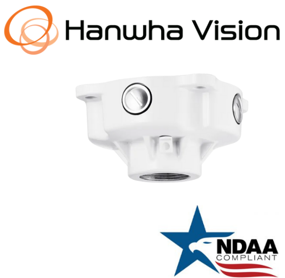 Hanwha SBP 302CMBW Pendant Back Box front view Hanwha accessory