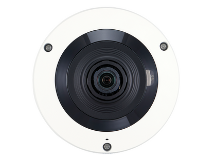 Hanwha Techwin fisheye IP camera with built in microphone