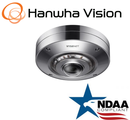 Hanwha XNF 9010RS 12MP fisheye camera front view