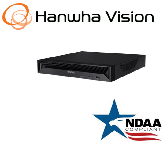 Hanwha Techwin QRN-1630S-10TB 8MP 16 CH PoE NVR Security Recorder 10TB HDD