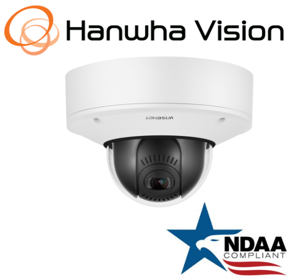 Hanwha Techwin XND-6081VZ 2MP PoE PTRZ Vandal IP SecurityDomeCamera 2.8-12mmLens