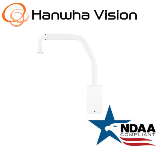 Hanwha Techwin SBP-156LMW Parapet Mount White Color Aluminum Security Accessory
