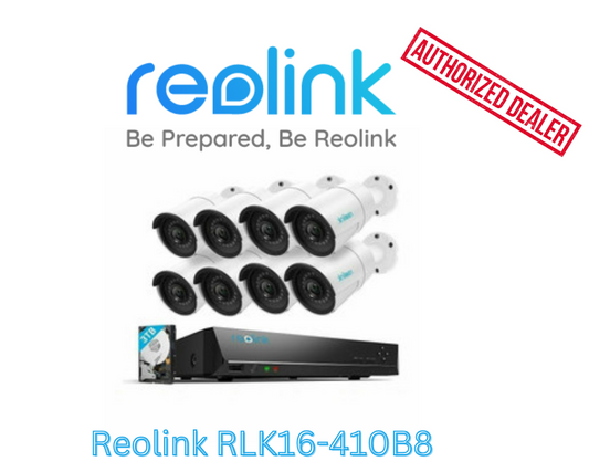 Reolink 4MP HD 16CH NVR 4TB HDD 8 Cameras PoE Security IP Camera System - Secure IT Global