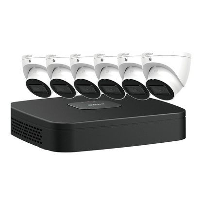 Dahua 4MP PoE IP67 Network IP E-VU Cameras+ 8-Ch NVR Security System 2.8 mm lens
