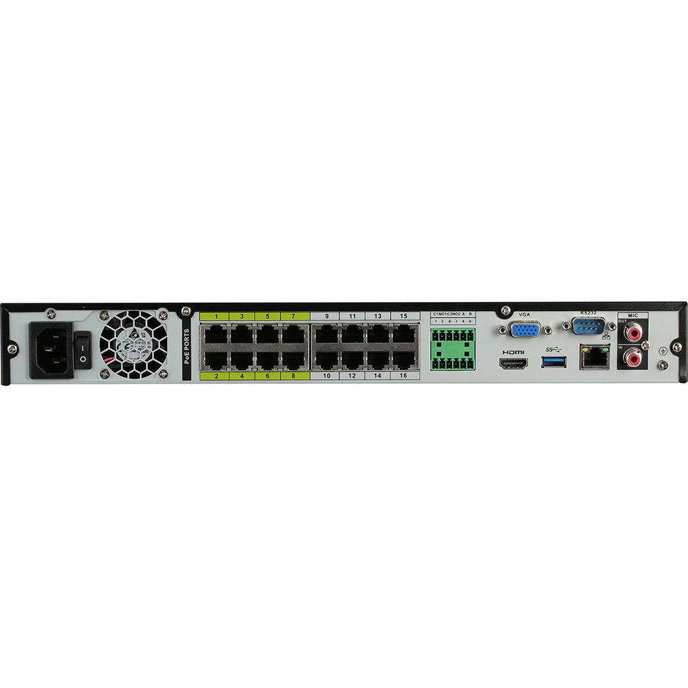 Dahua 16-CH IP 4K ePoE H.265, 4TB HDD Security Network Video Recorder NVR
