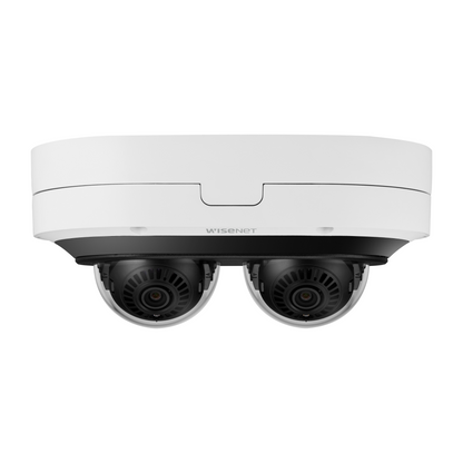 Hanwha Techwin PNM-7082RVD 2CH POE+ Vandal IR IP Security Dome Camera 3~6mm Lens
