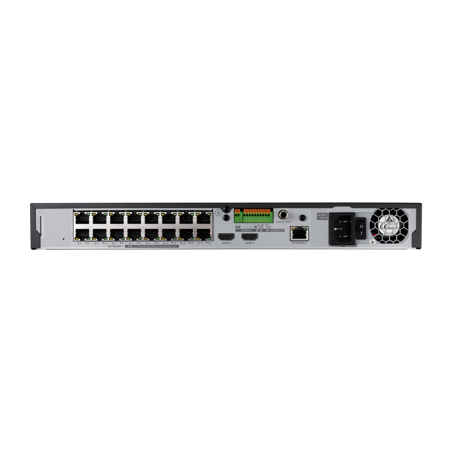 Hanwha Techwin QRN-1630S-6TB 8MP 16 CH PoE NVR IP Security Recorder 6TB HDD