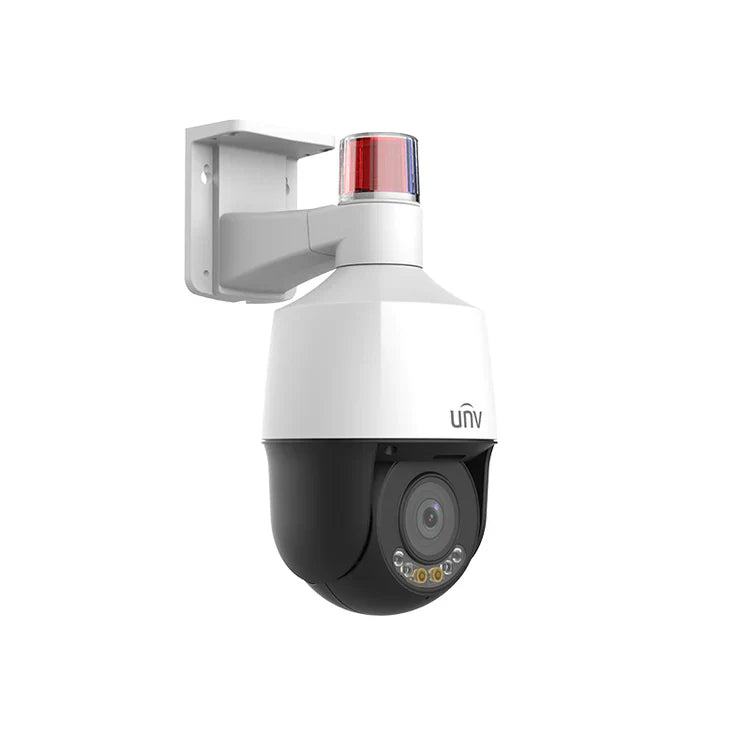 Uniview 5MP Tri-Guard NDAA Mini PTZ Dome IP Network Security Camera Dual-light with Active Deterrence 2.7~13.5mm Motorized Zoom Lens