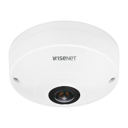 Hanwha Techwin QNF-8010 WiseNet 6M POE Fisheye Dome IPSecurityCamera 1.14mm Lens