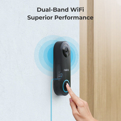 Reolink Doorbell Camera Smart WiFi Video Doorbell Chime 5MP Wide Angle 2way Talk