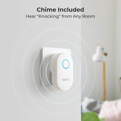 Reolink Doorbell Camera Smart WiFi Video Doorbell Chime 5MP Wide Angle 2way Talk