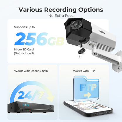 Reolink 4K PoE IP Outdoor Human/Vehicle Detection 2-Way Audio Security Camera - Secure IT Global
