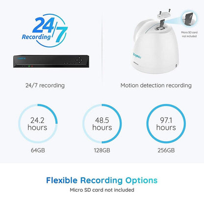 Reolink 4K HD Dome PoE IP Camera Home Outdoor Person-Vehicle Detect Audio Record - Secure IT Global