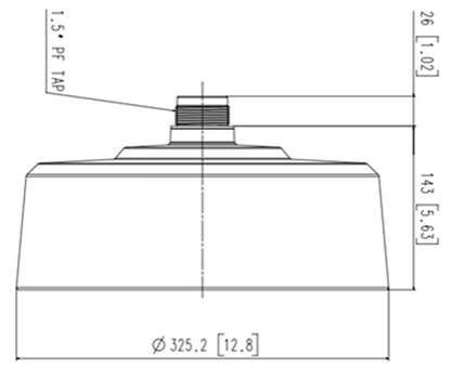 Hanwha Techwin  SBP-317HMWP Hanging Cap Adapter with storage Security Accessory