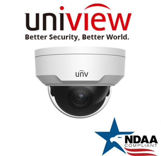 Uniview IPC322SB-DF28K-I0 LightHunter NDAA Dome Camera.Uniview 2MP IP camera outdoor view with night vision