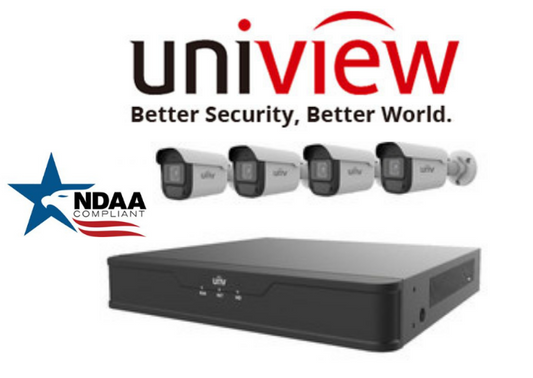 Uniview EK-S31P4B44T1 4 x 4MP Bullet IP Camera + 4K 4-Ch NVR Kit-Secure IT Global