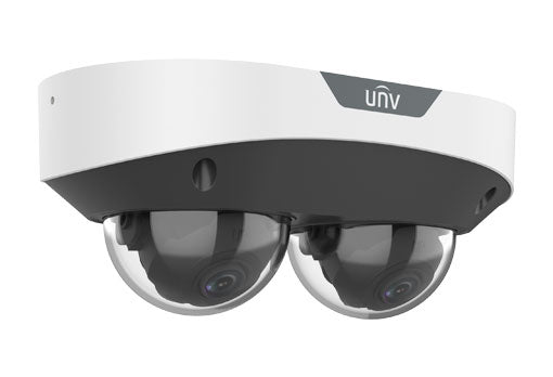 Uniview dual lens PoE dome camera with 2×4MP resolution