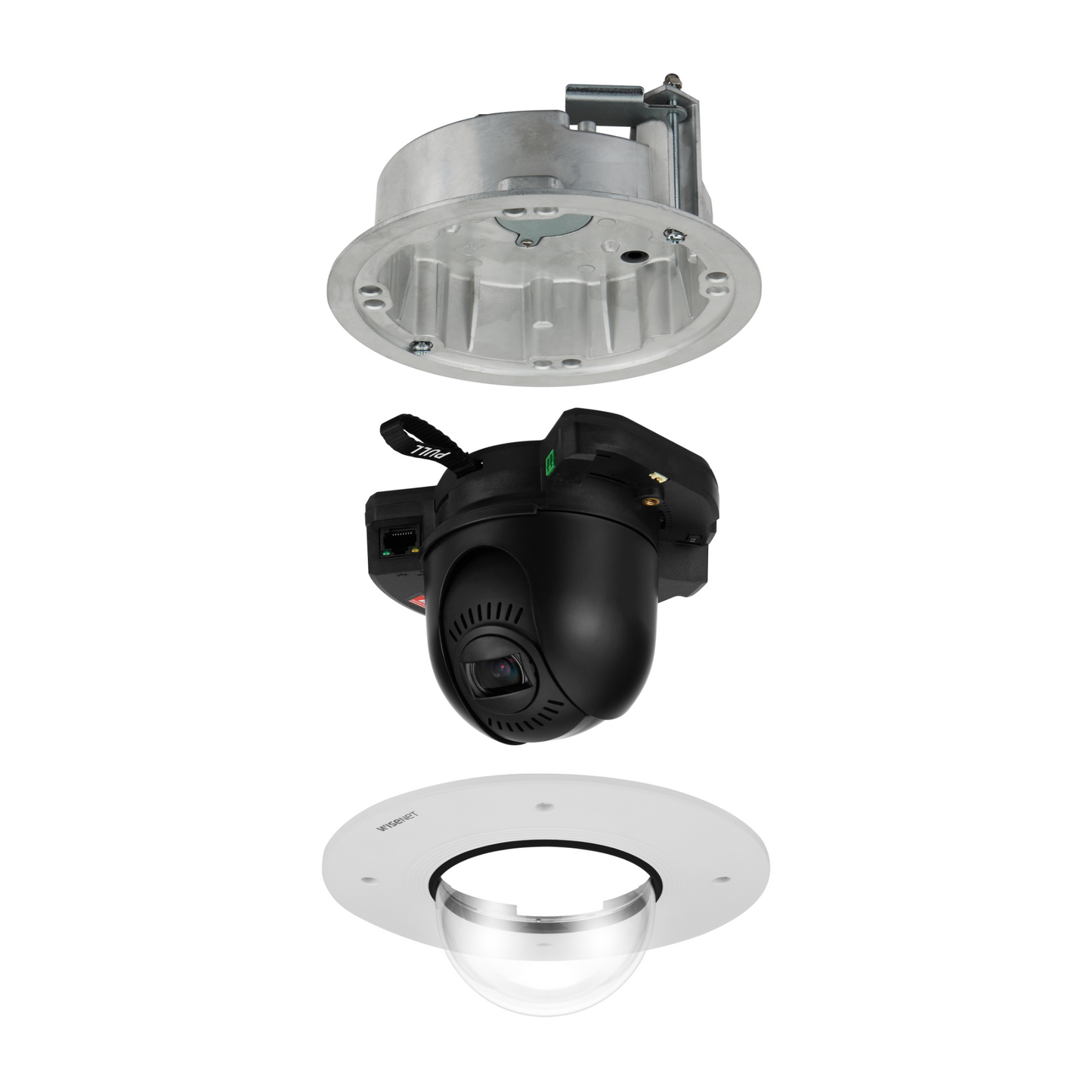 Hanwha Techwin  XND-6081FZ 2MP IP Flush Mount Security Dome Camera 2.8-12mm Lens