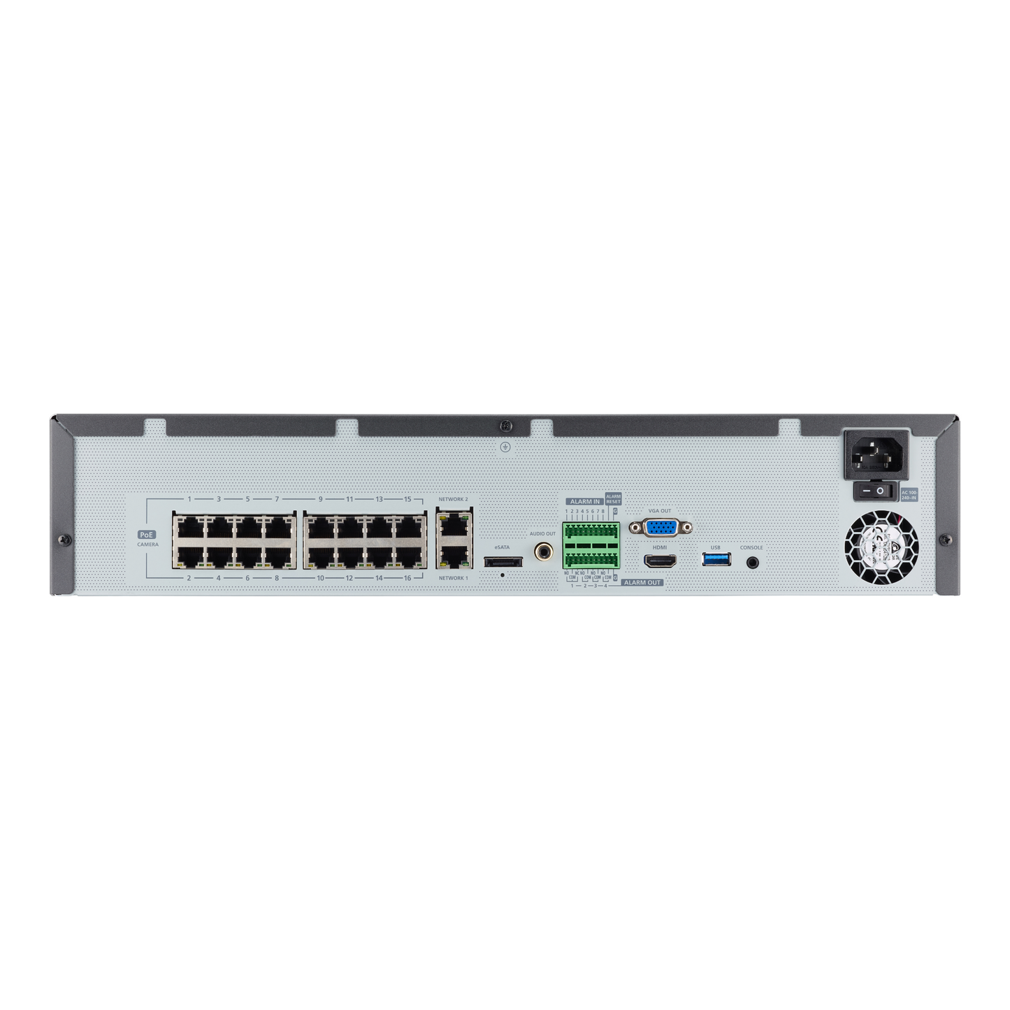 Hanwha Techwin XRN-1610SA-4TB 16CH 12MP Security NVR Recorder with PoE+ 4TB HDD